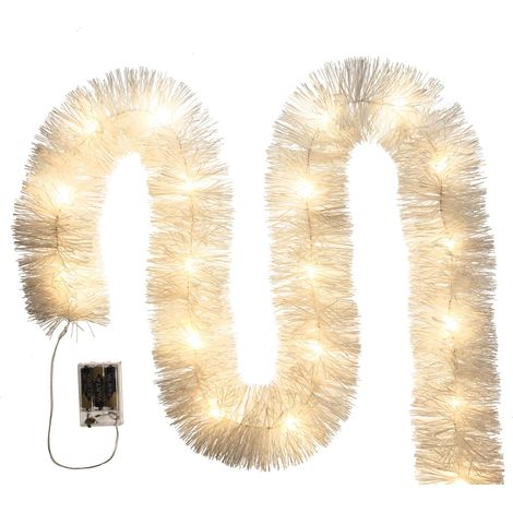 Cadena LED para árbol de Navidad, blanca, a pilas, PARA ÁRBOL DE NAVIDAD, 6 metros