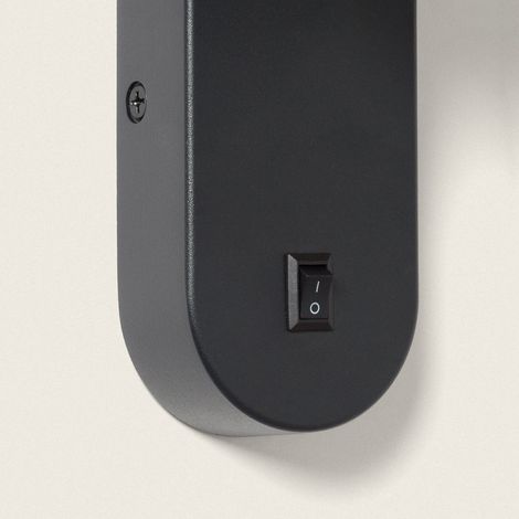 Aplique de Pared Aluminio Aritz 1 Foco Negro