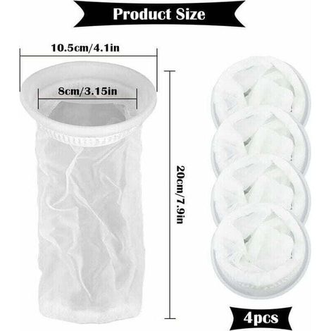 Lot de 4 Filtres à Eau de Pluie pour Réservoir IBC 1000 litres, en Nylon avec Raccord pour Couvercle IBC (1/4)