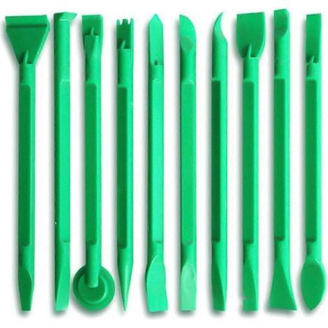 Outil d'ouverture à double tête en plastique 10 en 1, type spudger, pour le montage et le démontage de téléphones portables, ordinateurs portables et PC. (1/5)