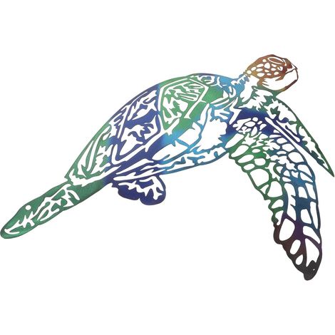 Décoration Murale en Métal Forme Tortue Marine 3d Légère Style Méditerranéen Solide pour Décoration Maison et Pendaison Murale Originale (1/5)