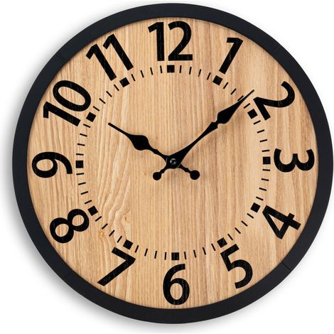 Horloge murale de grenier en bois ABBAS 35 cm (1/5)
