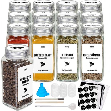 12 Pcs Pot A Epices 120ml Bocaux Pour Rangement Epices Cuisine (1/5)