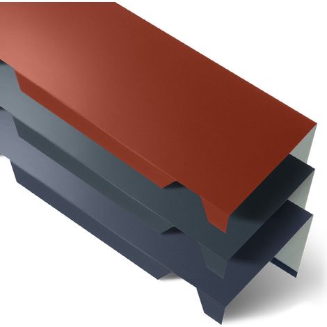 Yousteel – Faîtière simple crantée 2100 mm – Acier 0.75 mm avec revêtement polyester 25 µm – Pour tôles de couverture AXEL
