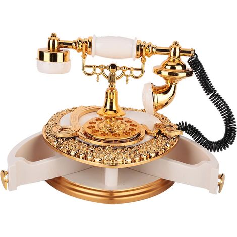 Coffret bijou boîte à musique en plastique forme de téléphone cœur blanc, décoration maison cadeau anniversaire (1/5)
