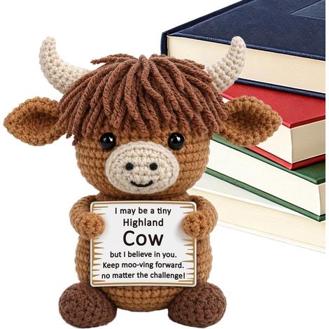 Animaux en Crochet Jouet d'animaux Créatif Inspirant  Décoration Vache Pour Bureau De Travail Pour Femme Collègue Anniversaire Célébration École Bureau Espace Travail