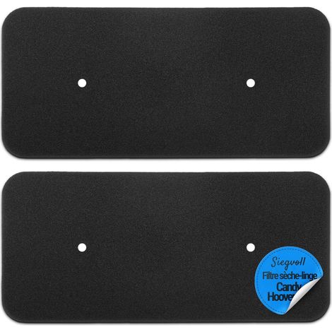 2 x Filtres Sèche Linge Candy, Filtre Éponge pour Sèche-linge Hoover Candy 40006731, 272 x 126 x 10 mm, Tapis Filtrant pour Sèche-linge à Pompe Chaleur et Séchoir à Condensation (1/5)