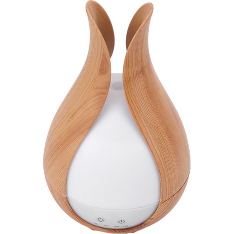 Humidificateur imitation bois 200 ml, 8 W, 24 V, arrêt automatique, diffuseur d'aromathérapie silencieux avec 7 lumières LED de couleur, prise UE 100-240 V (1/5)