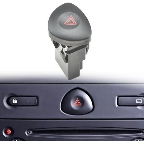 Feux d'urgence de danger Bouton d'avertissement compatible avec Re-nault Clio II Hatchback 2001-2003 2005 2006