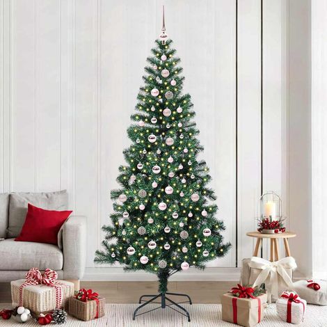 Künstlicher vorbeleuchteter Weihnachtsbaum Grün 240 cm