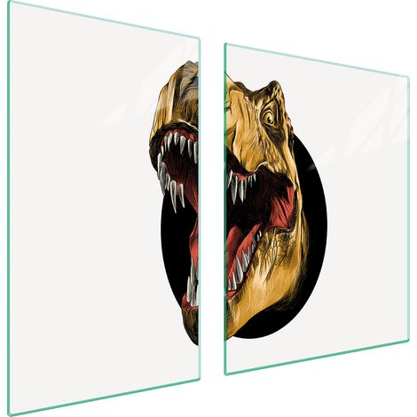 Assiette en verre et planche à découper 100x52 dinosaure (1/5)