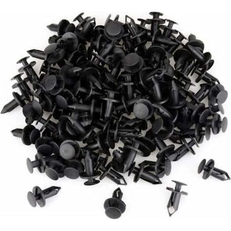 120 pièces Clips de fixation Rivet de Fixation en Plastique pour la Voiture Noir Voiture Clips Agrafe Rivets Plastiques orte Aile 8mm Trou Poussoir Plastique Rivets Fixation (1/5)