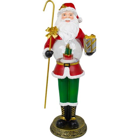 Babbo Natale Carillon H45 cm in Resina con Musica e Luci (1/2)