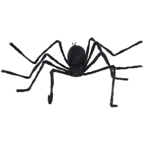 125cm Araignée Géante Noire Effrayante Halloween Déco Lumineuse Commande Vocale Électrique pour Jardin Maison Hantée Fête Porche Intérieur Extérieur (1/5)