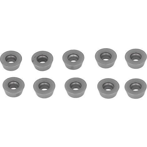 10 Stück schwarze Hartmetall-Wendeschneidplatten, runde CNC-Dreh- und Fräseinsätze, Drehwerkzeug (RDMW1204MOE)