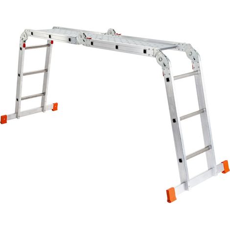 ZTRA Echelle modulable en aluminium 4x3 marches avec plateforme (1/5)