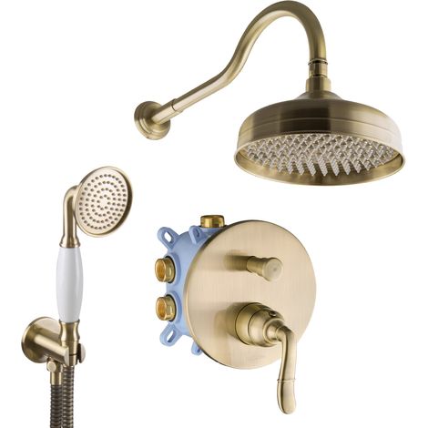 PaulGurkes Duschsystem Antik Set Unterputz Regendusche Retro Nostalgie (1/5)