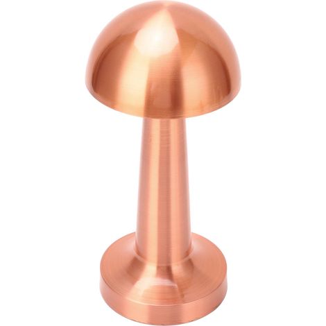 Lampe de table champignon sans fil, rechargeable par USB, 3 couleurs, intensité réglable, en métal, jolie lampe de chevet pour enfants, idéale pour l'allaitement ou la chambre d'enfant, couleur or ros (1/5)