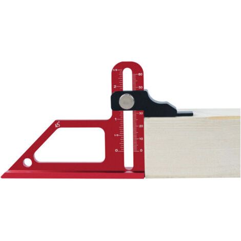 royaluxe-Jauge de profondeur pour le travail du bois, jauge de hauteur pour scie à table - Instrument de mesure de profondeur,Jauge de réglage d'échelle métrique et en pouces pour scie à Table, outil  (1/4)