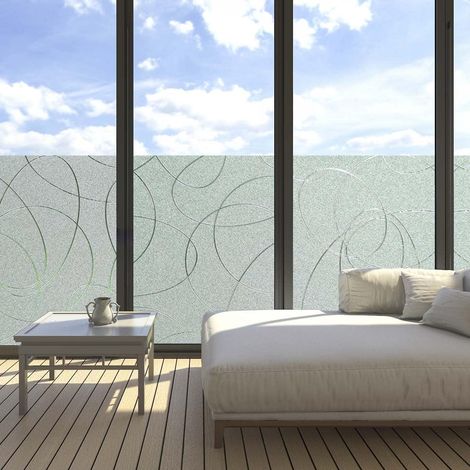 Film fenêtre Brise Vue, Lignes Design, 45 x 200 cm (1/5)