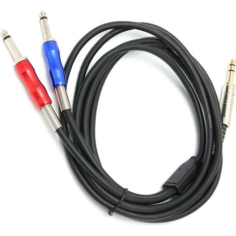 Câble audio métallique BLS0201 6,35mm mâle vers double mono 5m pour équipement d'enregistrement et instruments (1/5)