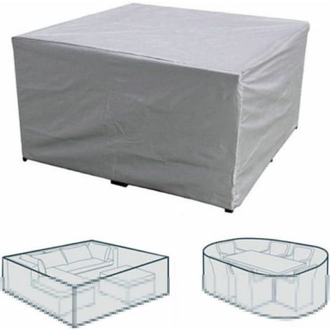 (Size: 120 x 60 x 90 cm) Rectangular Garden Furniture Cover, Polyester Waterproof Dustproof UV Resistant Protective Cover for Garden Chairs or Tables (1/4)