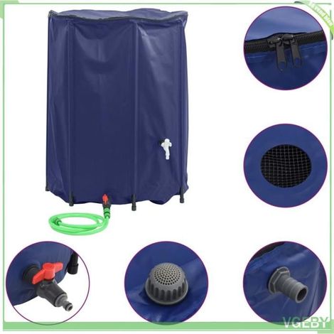 Réservoir d'eau pliable - FAFEICY - 156008 - 1 350 L - PVC - avec robinet et fermeture à glissière (1/5)