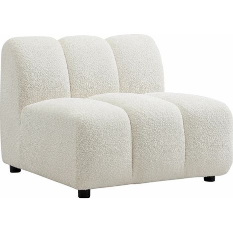 Poltrona in Tessuto bouclette Bianco sporco - JUTINI (1/4)