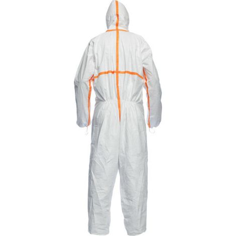 Satz mit 25 - Einweg-Overall mit Kapuze Dupont Tyvek 800j Weiß L