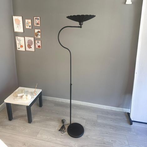 Lampadaire Lirax Métal Moderne E27 Largeur 30 cm Abat-jour Réglable Tablette Variateur (1/4)
