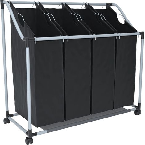 Clasificador de ropa 96 x 40 cm con 4 bolsas grises 020006154 (1/3)