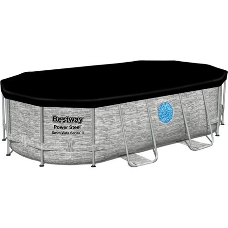 Bestway Bâche 4 saisons ovale 418 x 230 cm pour piscinePower Steel 427 x 250 cm