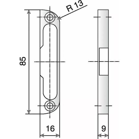 Ferco – Renvoi de fouillot 9 mm – Entraxe 13 mm – Mécanisme de pêne verrouillage pour portes et fenêtres – G192370000
