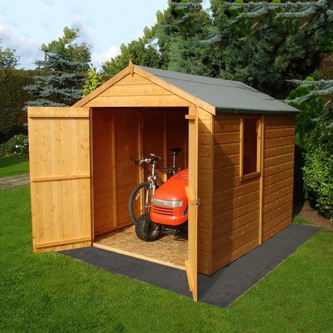 Warwick Double Doors Tongue and Groove Garden Shed Workshop Approx 8 x 6 Feet (1/2)