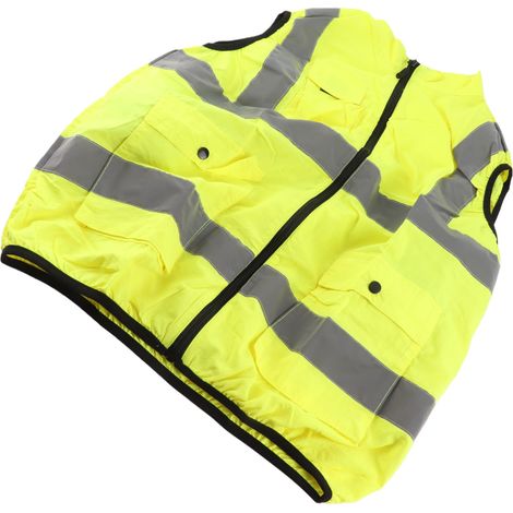 Gilet de fraîcheur été ventilé à circulation d'air, bandes rétro-réfléchissantes, vert fluorescent XXXL, 5V USB rechargeable, polyester, kit 1 gilet 2 ventilateurs 1 câble, pour travail (1/5)
