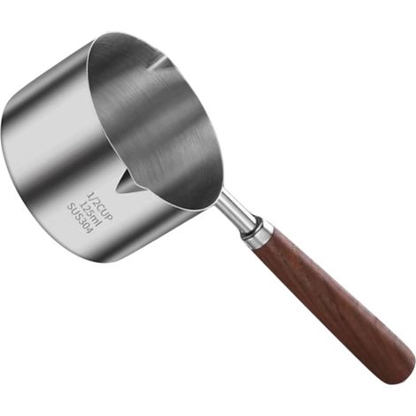 Petite Casserole Inoxydable Avec Poignée Ergonomique Mini Casserole Bec Verseur Double Pour Chauffer Huiles Et Sauces Réutilisable Compacte 8.27X3.35X1.97In (1/5)