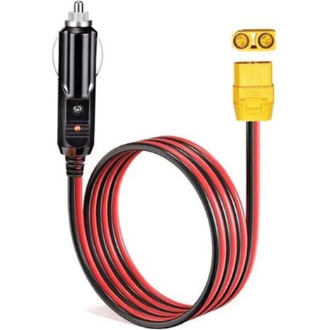 Câble De Charge Xt90 - Prise Allume-Cigare - Pour Générateur Solaire 12 V - 14 Awg - Fusible 10 A - 1 Pièce (1/4)