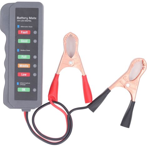 Testeur de batterie de voiture, Test d'alternateur 12V, outil de détection de tension de contrôle automatique Automobile (1/5)