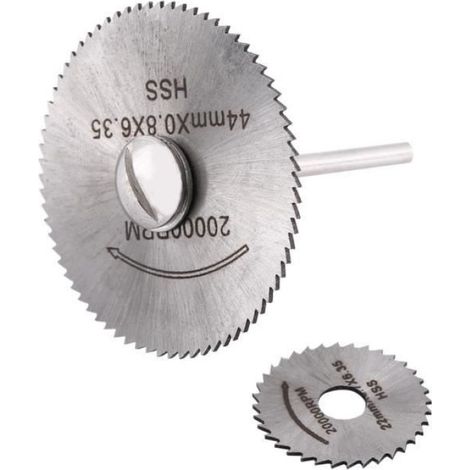 6Pcs/Set Lames de mini-scie circulaires HSS disque de coupe pour couper bois 22-44mm (1/4)
