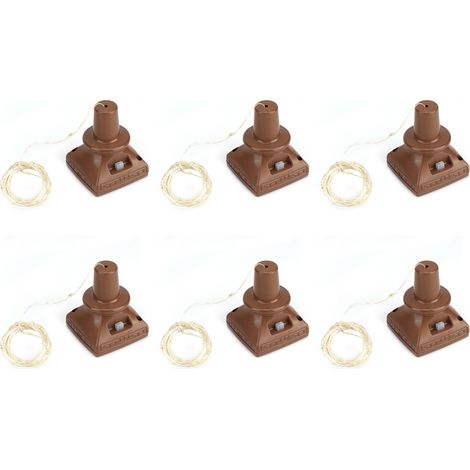 luces LED de cadena de 2 m, impermeables, con tapón de corcho solar para decorar botellas y jardines. (1/5)