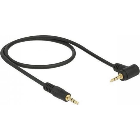 Audiokabel – 3,5 mm (M) – 1 m – Schwarz – Winkelstecker (1/5)