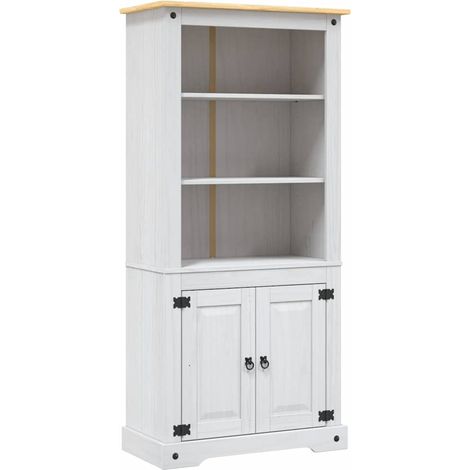 vidaXL Aparador Corona Range de pino mexicano blanco 80x40x170 cm (1/2)
