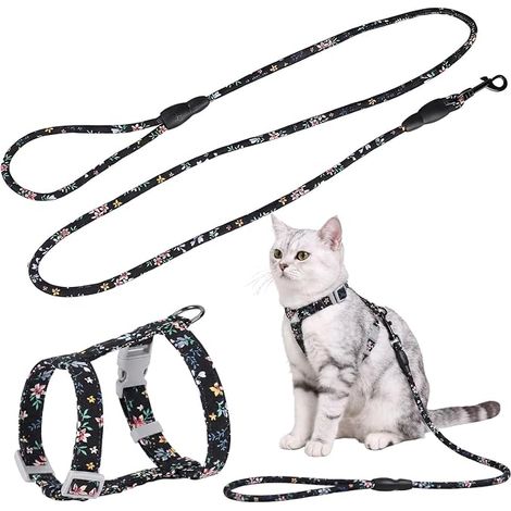 Cat Harness Adjustable Cat Harness Cat Harness Leash Set, Adjustable, for Puppies, Kittens, Small Pets