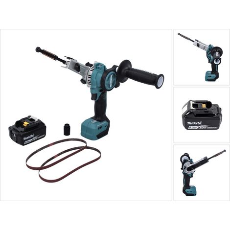 Makita DBS 180 G1 Akku Bandfeile 18 V 9 x 533 mm Brushless + 1x Akku 6,0 Ah - ohne Ladegerät