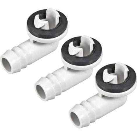 Connecteur Coude Raccord pour Climatisation Drainage Tuyau - 15mm - Mini-Split Unités et Fenêtre AC Unité Parties - 3Pcs