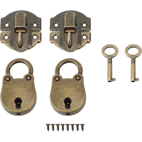 Verschluss aus Zinklegierung, Vintage-Bären-Vorhangschloss, dekoratives Schlösser-Set für Schmuckkästchen. (1/5)