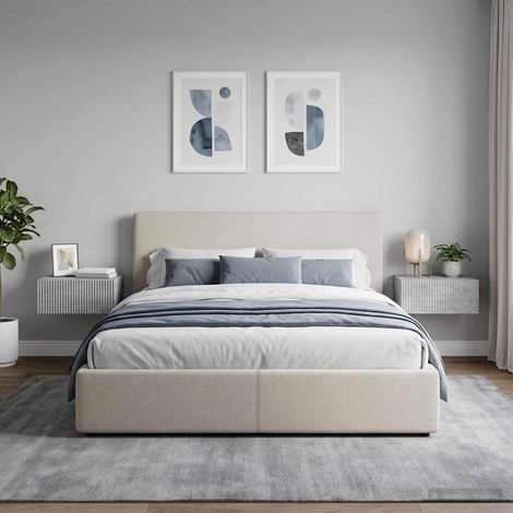 Cabinet de chevet mural 2 pcs Gris béton 49 x 34,5 x 20 cm vidaXL