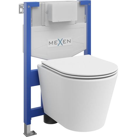 Mexen Rico conjunto empotrado WC estructura Fenix XS-F con taza WC y asiento de cierre suave, blanco mate - 68030724001 (1/3)
