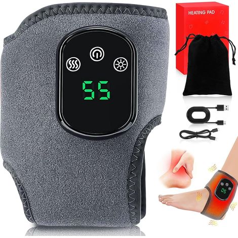 Masseur de Pieds 3 En 1,Masseur Pieds Électrique Chauffant Masseur Cheville  3 Modes de Vibration et 5 Niveaux de Chauffe,Meilleure Circulation Sanguine pour Soulager La Fatigue Des Pieds (1/5)