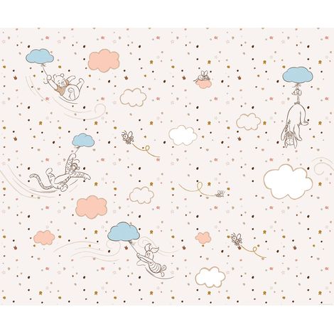 Papier peint panoramique enfant Winnie l’Ourson Danse du Vent (1/4)